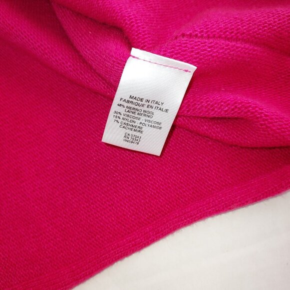 Bianco & Blu Merino Wool Cashmere Blend Pink Sweater Size Medium - Picture 9 of 9